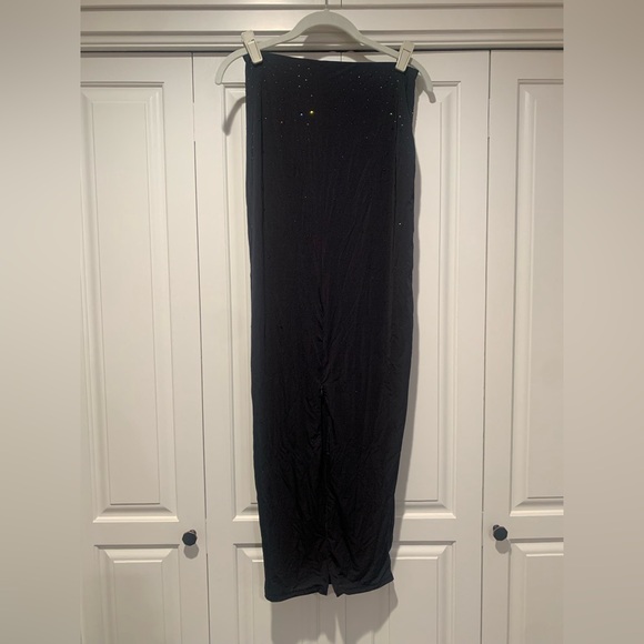 NWT Swarovski × Skims Jelly Sheer Tube Maxi Skirt Onyx/Black Size Medium - Picture 7 of 16